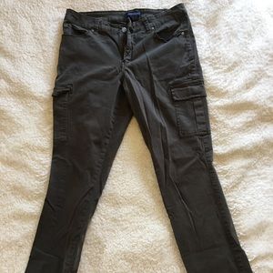 Grey skinny cargo pants size 8